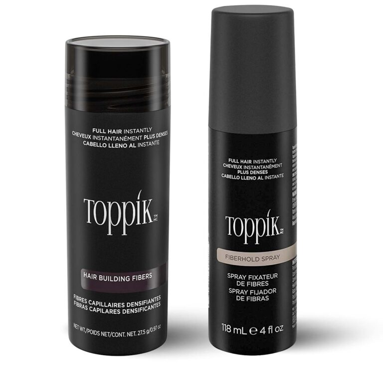 Pachet nanofibre de păr Toppik 27g + fixativ Fiberhold 118ml