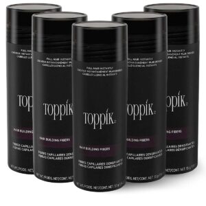 Pachet promoțional: 5x Nanofibre pt păr rar Toppik 55g 🥇