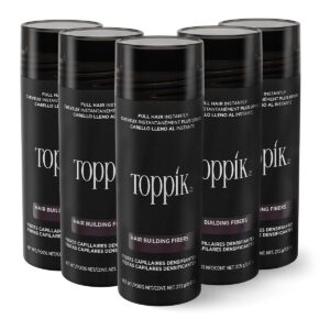 Pachet promoțional: 5x Nanofibre pt păr rar Toppik 27g 🥇