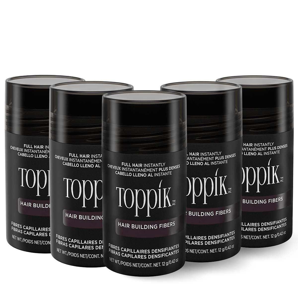 Pachet promoțional: 5x Nanofibre pt păr rar Toppik 12g 🥇 Pachet promoțional: 5x Nanofibre pt păr rar Toppik 12g 🥇