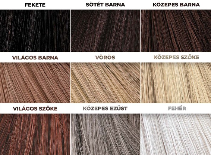 A Toppik nanorostok 9 színárnyalatban érhetők el.